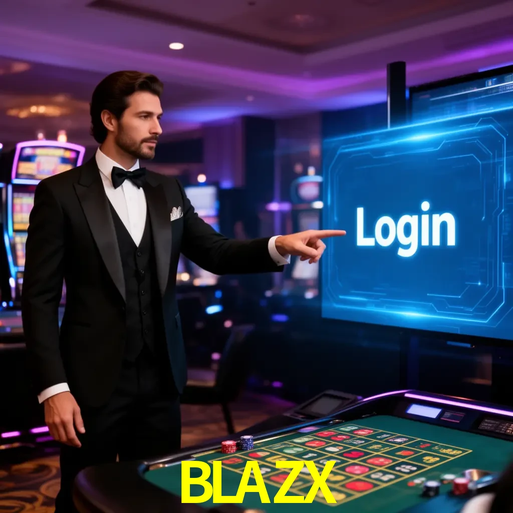 BLAZX Login - OTP, cuenta y soporte Pantalla BLAZX Login con OTP, contraseña, cuenta segura y soporte móvil