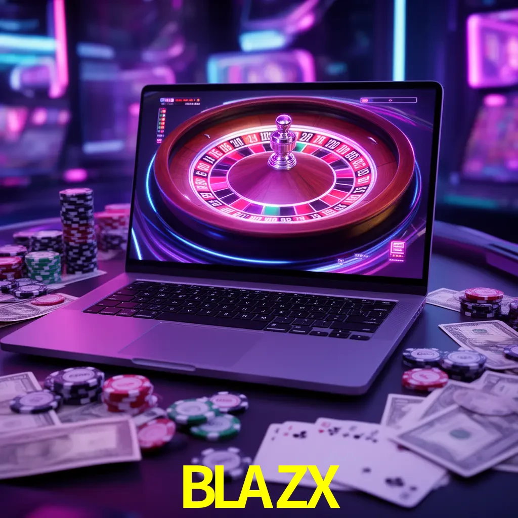 Centro móvil BLAZX con casino, cajero, bonos, app y acceso de cuenta para México